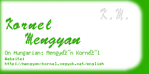 kornel mengyan business card